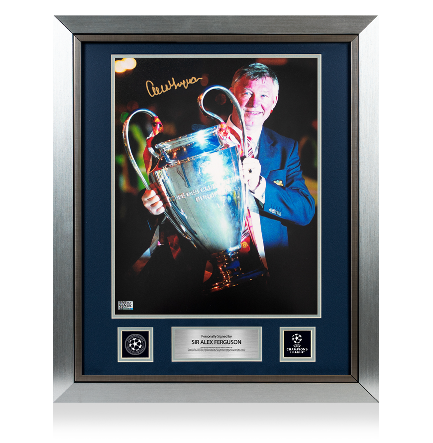 Sir Alex Ferguson Official UEFA Champions League Signed and Framed Manchester United Photo: 2008 UEFA Champions League Winner