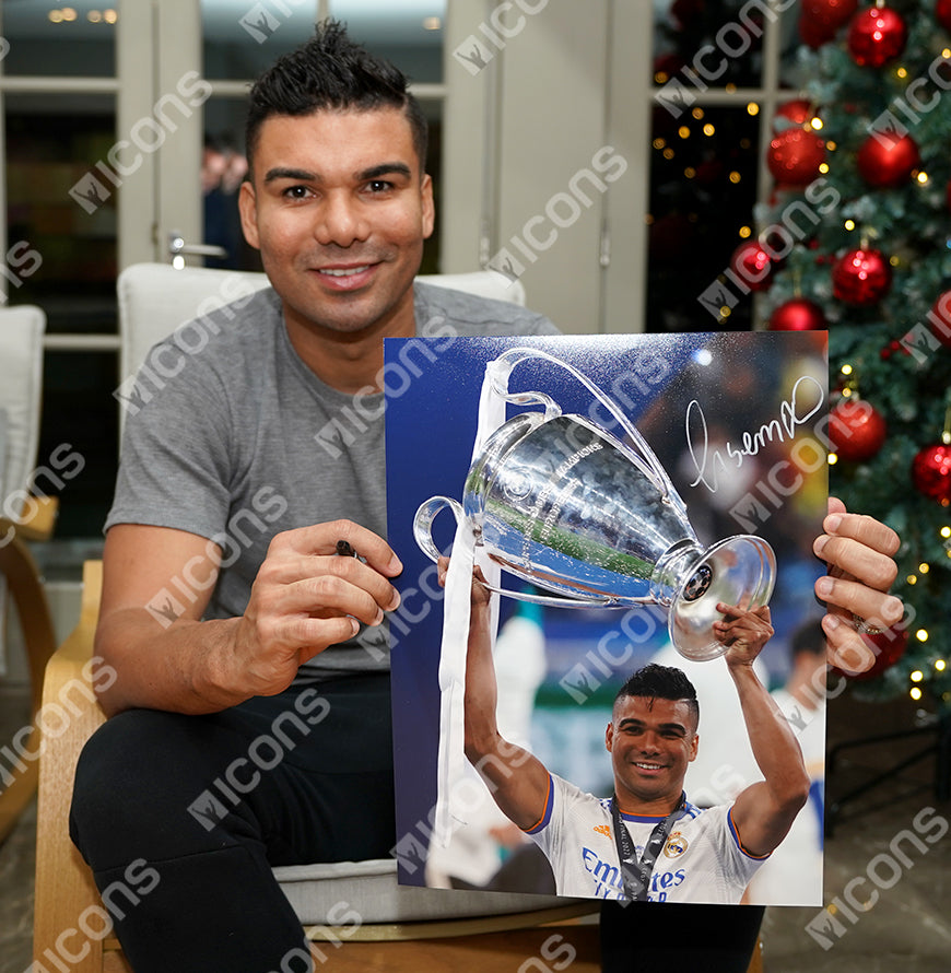 Casemiro Official UEFA Champions League Signed and Framed Real Madrid Photo: Winner
