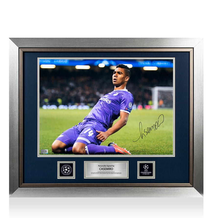 Casemiro Official UEFA Champions League Signed and Framed Real Madrid Photo: Final Goal