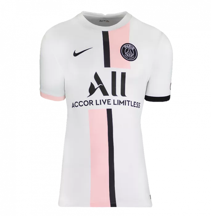 Marco Verratti Official UEFA Champions League Back Signed and Framed Paris Saint-Germain 2021-22 Away Shirt