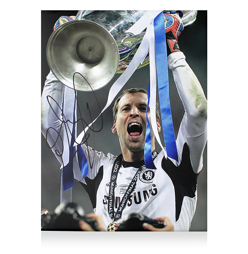 Petr Cech Official UEFA Champions League Signed and Framed Chelsea Photo: 2012 Winner
