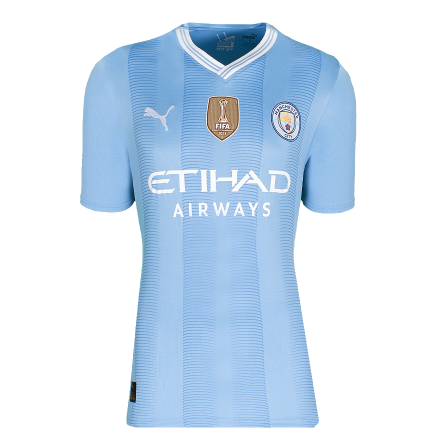 Jack Grealish Official UEFA Champions League Back Signed and Hero Framed Manchester City 2023-24 Home Shirt