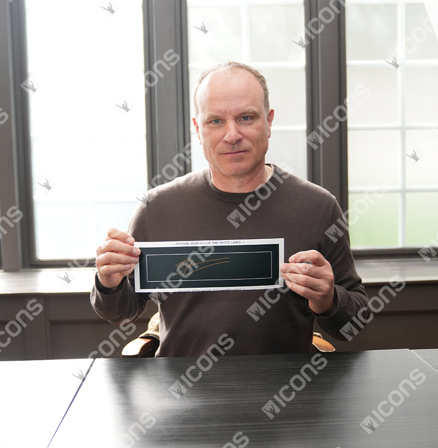 Dennis Bergkamp Official UEFA Champions League Signed Plaque and Photo Frame