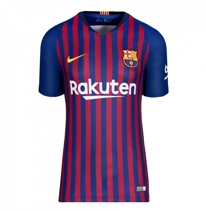Luis Suarez Offizieller UEFA Champions League Back unterschrieben und Held-gerahmter FC Barcelona 2018-19 Home-Shirt mit Fan-Stil-Nummer