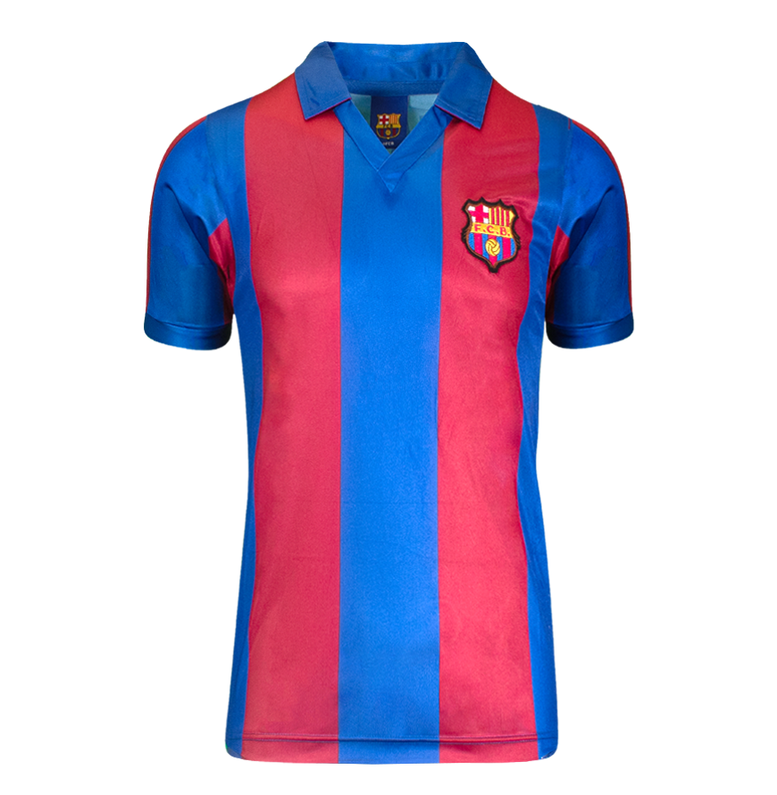 Andres Iniesta Official UEFA Champions League Back Signed and Framed Retro FC Barcelona Home Shirt