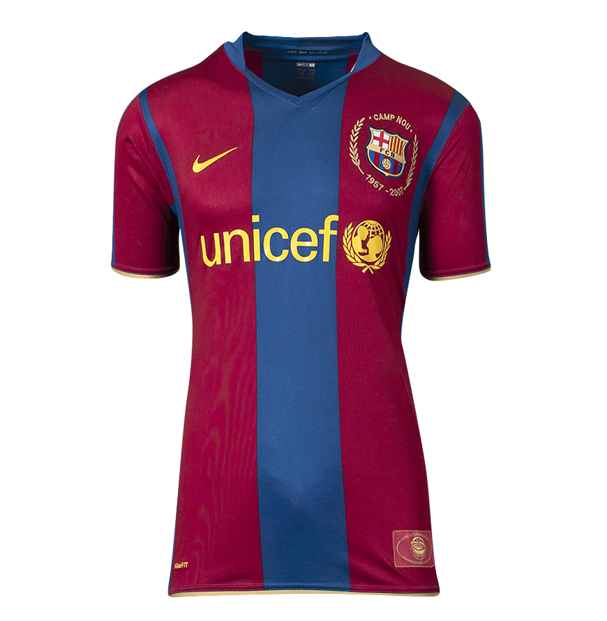 Rafael Marquez Official UEFA Champions League Back Signed and Hero Framed FC Barcelona 2007-08 Home Shirt with Fan Style Numbers