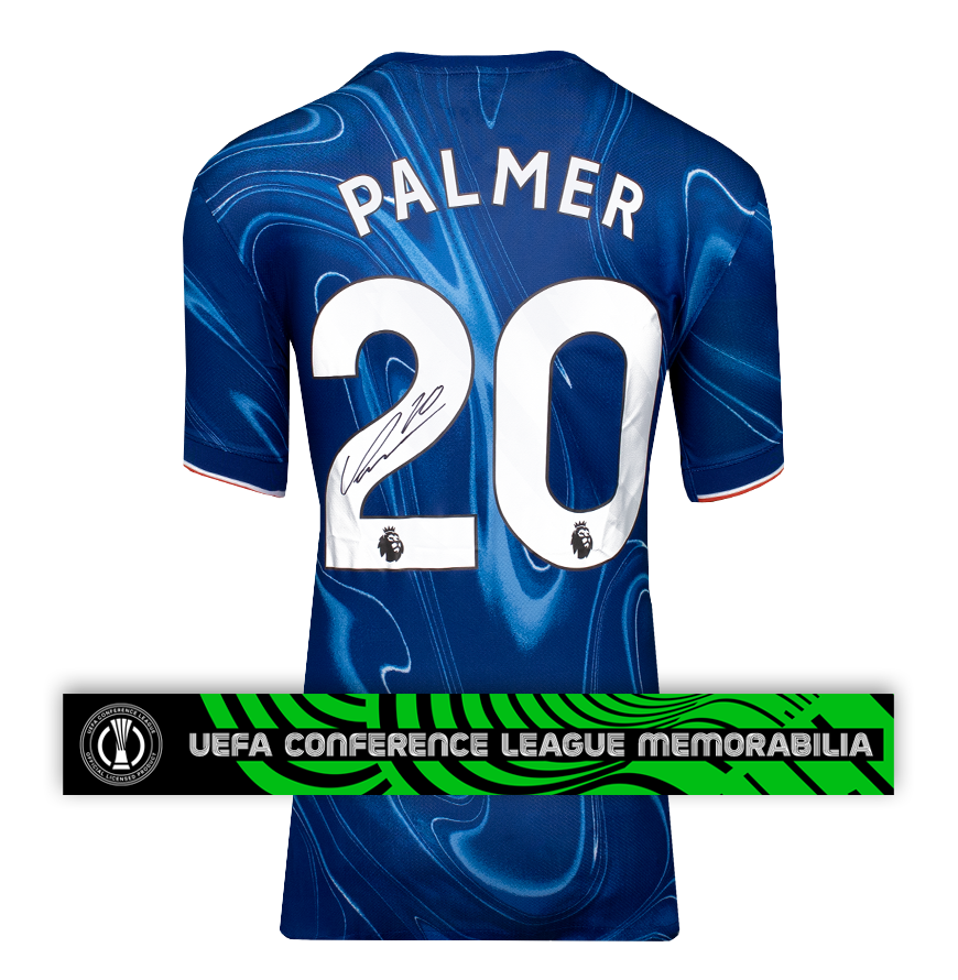 Cole Palmer Official UEFA Conference League Back Signed Chelsea 2024-25 Home Shirt