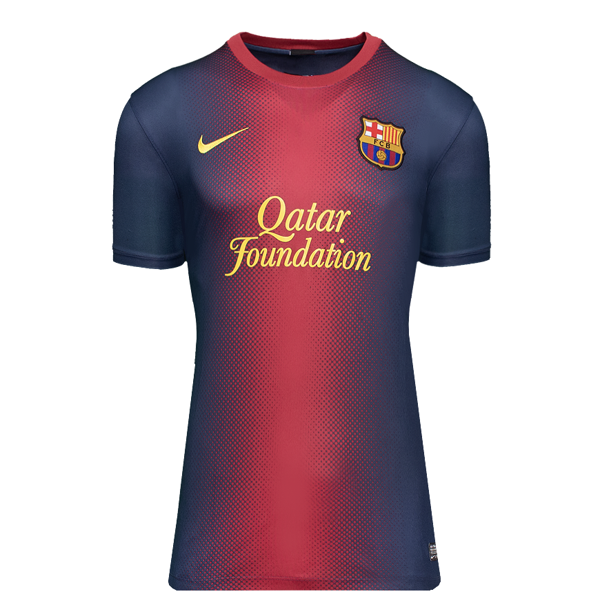 Andres Iniesta Official UEFA Champions League Back Signed and Hero Framed FC Barcelona 2012-13 Home Shirt