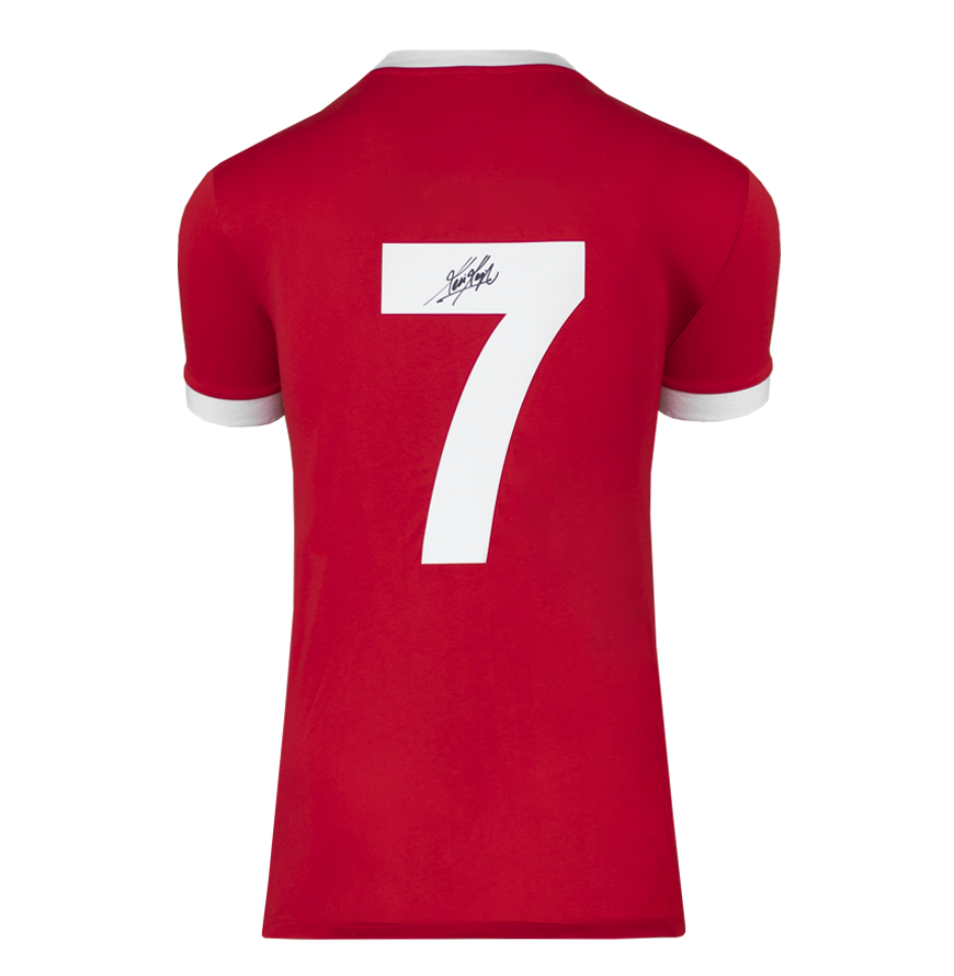Maillot domicile officiel de l'UEFA Champions League signé et encadré par Kenny Dalglish du Liverpool FC 1978