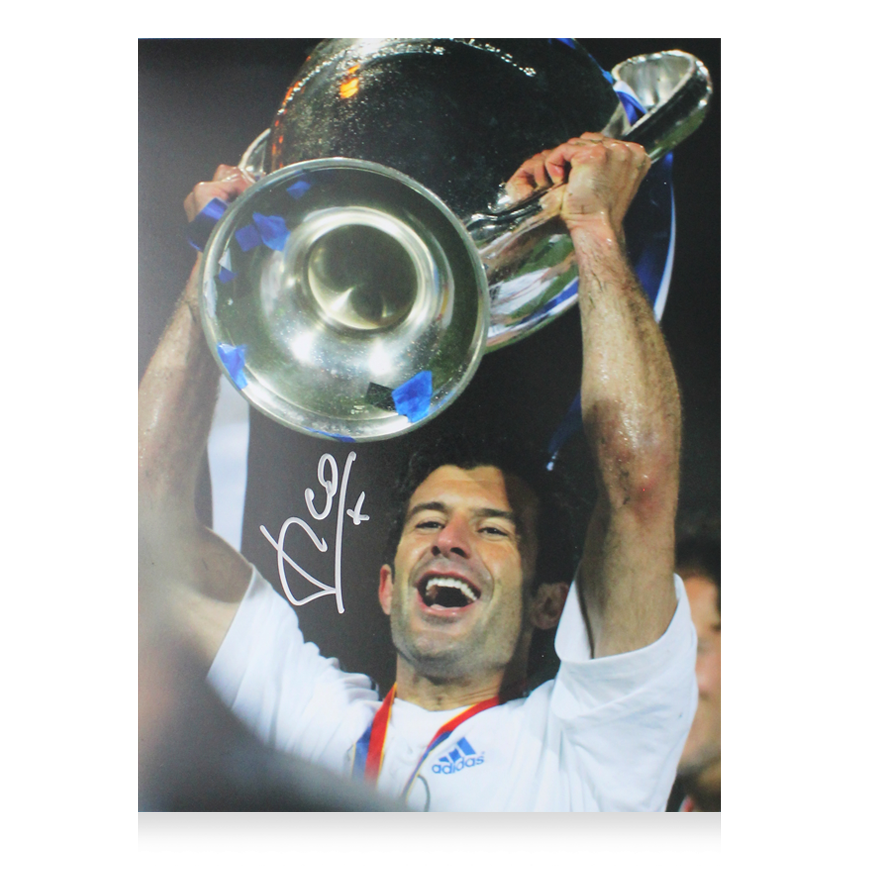 Luis Figo Official UEFA Champions League Signed and Framed Real Madrid Photo: 2002 Winner