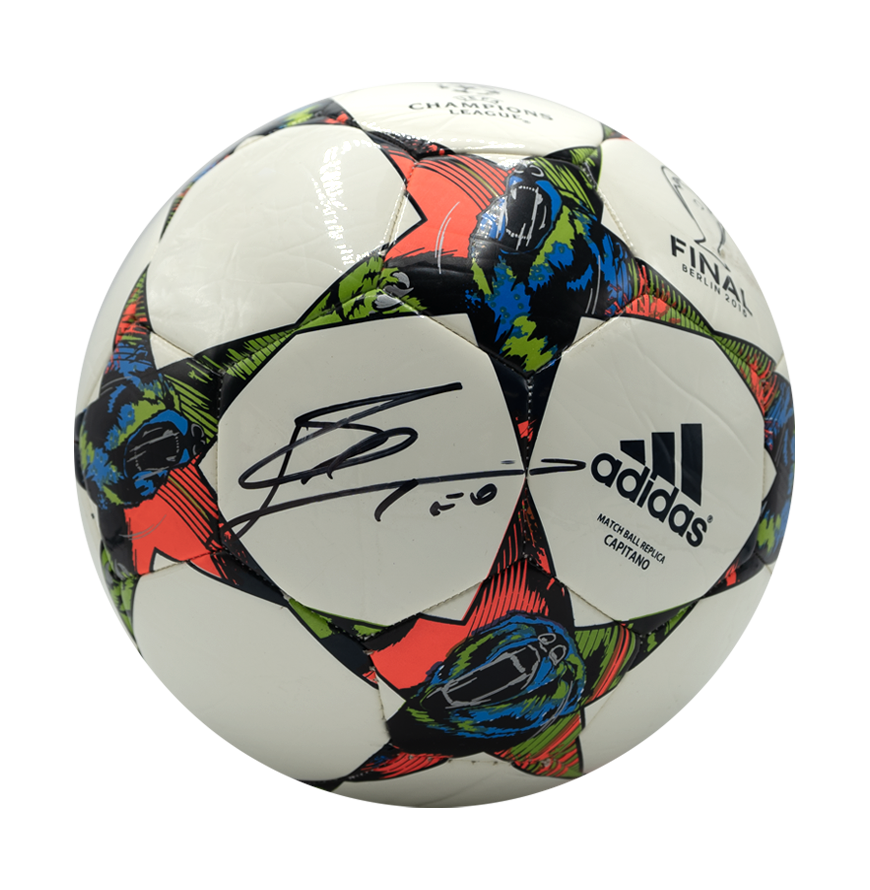 Lionel Messi Official UEFA Champions League Signed 2015 UEFA Champions League Final Football In Acrylic Case