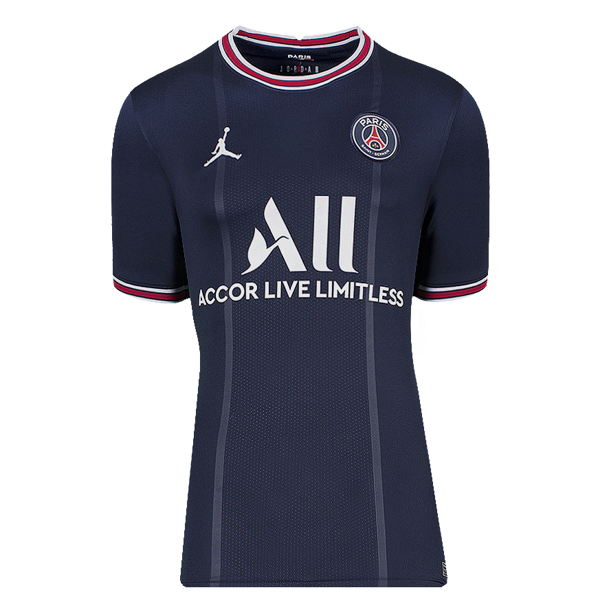 Lionel Messi Official UEFA Champions League Back Signed Paris Saint-Germain 2021-22 Home Shirt