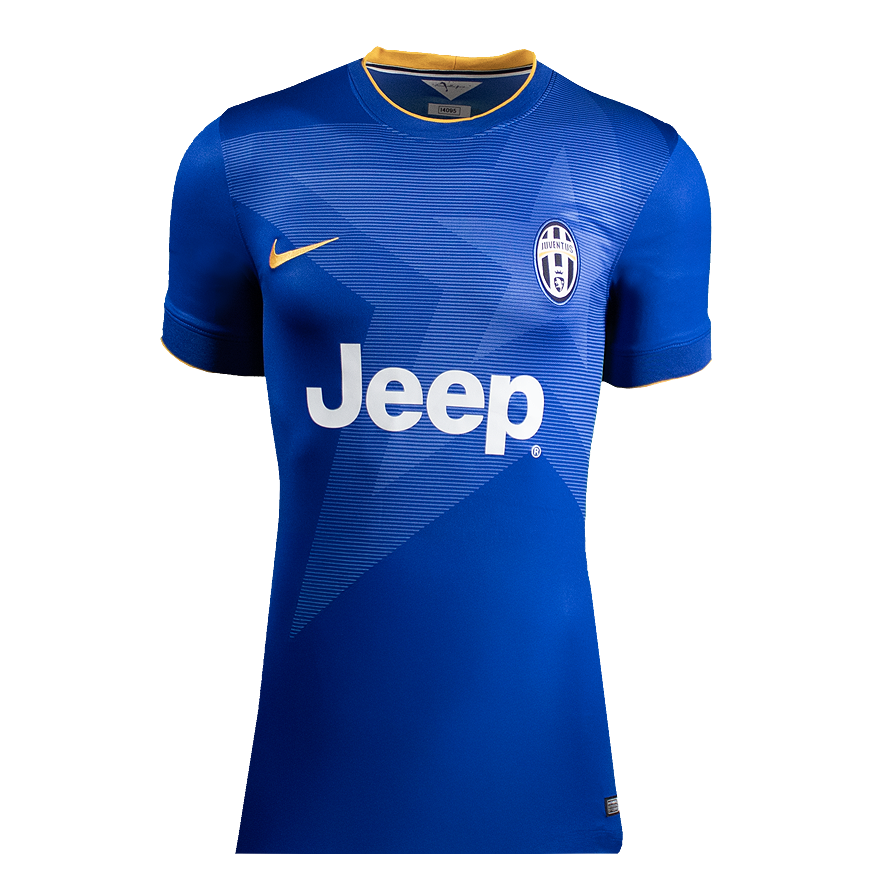Andrea Pirlo Official UEFA Champions League Back Signed and Hero Framed Juventus 2014-15 Away Shirt