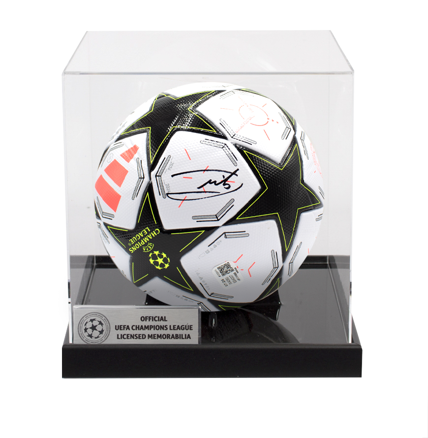 Andrea Pirlo Official UEFA Champions League Signed Football In Acrylic Case