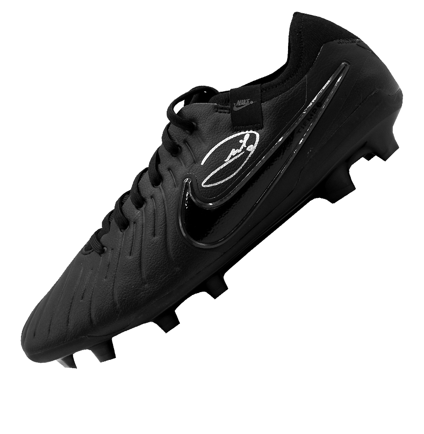 Andrea Pirlo Official UEFA Champions League Signed Nike Tiempo Black Boot In Photo Acrylic Case: Option 1