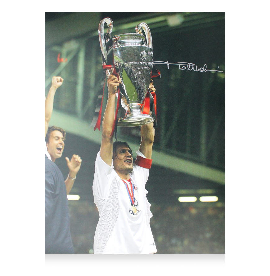 Paolo Maldini Official UEFA Champions League Signed and Framed AC Milan Photo: 2003 Winner