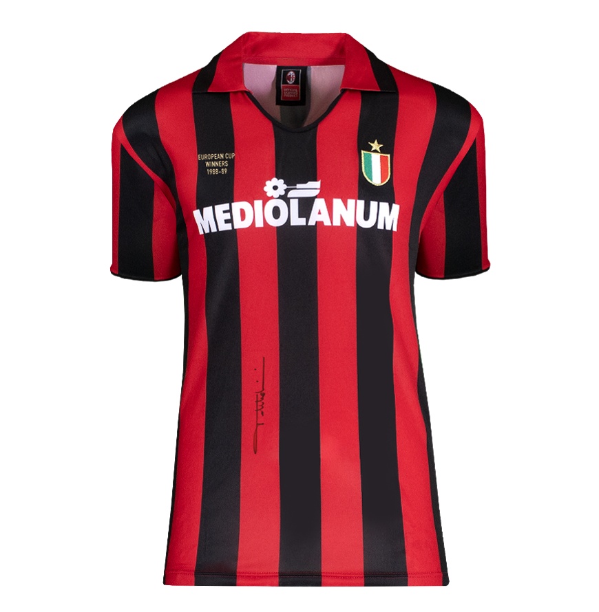 Paolo Maldini Official UEFA Champions League Front Signed and Hero Framed AC Milan 1988 Home Shirt: European Cup Winner 1988-89 Edition