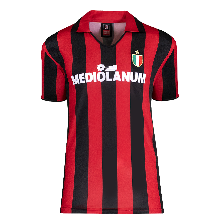 1988 Paolo Maldini signed and hero framed AC Milan home shirt