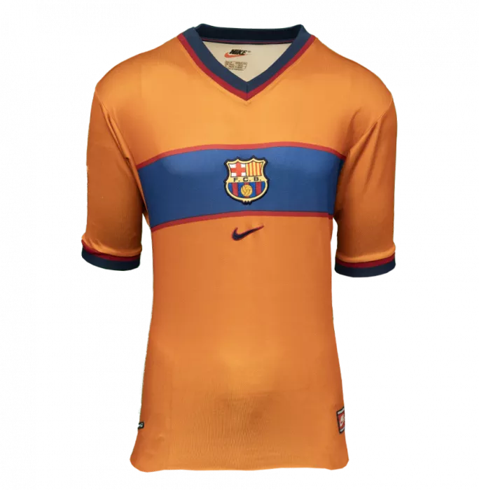 Le dossier de la Ligue des champions de l'UEFA de Xavi a signé et encadré FC Barcelone 1998-00 Troisième chemise