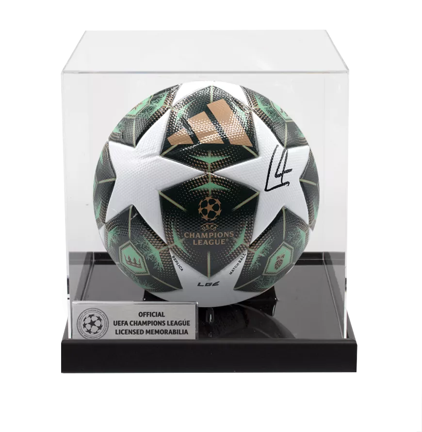 Philipp Lahm Official UEFA Champions League Signed Football In Acrylic Case