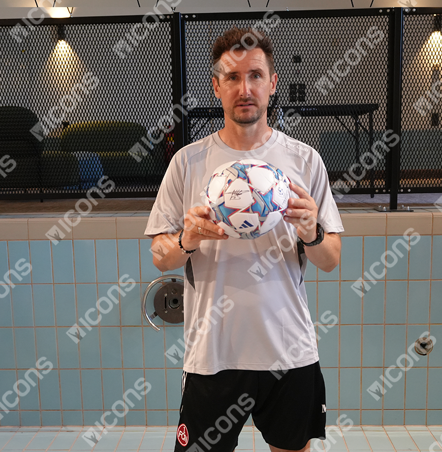 Miroslav Klose Official UEFA Champions League Signed Football In Acrylic Case