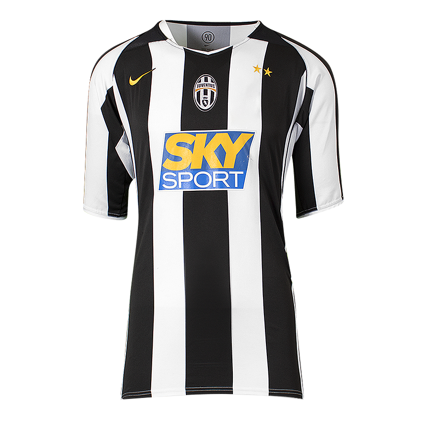 Pavel Nedved Official UEFA Champions League Back Signed and Hero Framed Juventus 2004-05 Home Shirt