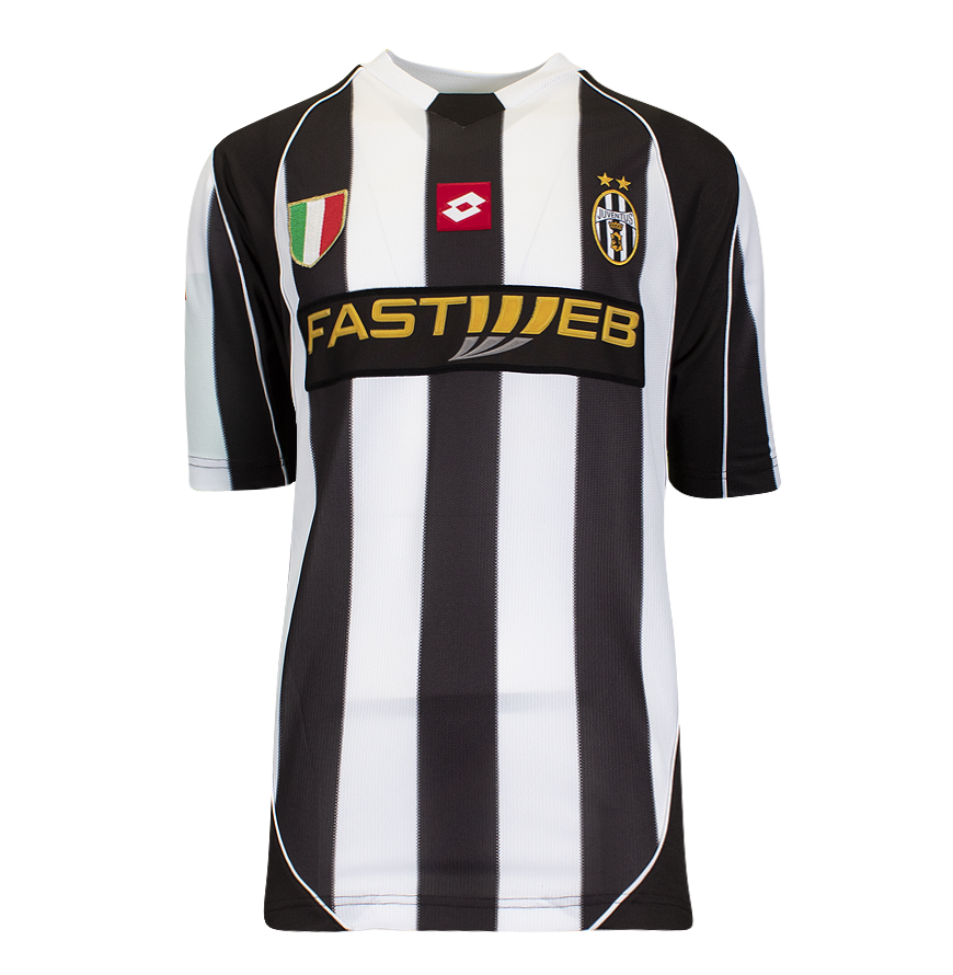 Pavel Nedved Official UEFA Champions League Back Signed and Framed Juventus 2002-03 Home Shirt