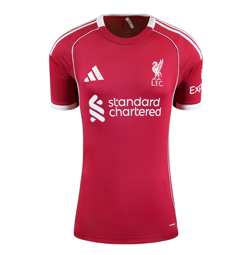 Alexis Mac Allister Official UEFA Champions League Back Signed and Hero Framed Liverpool 2025-26 Home Shirt
