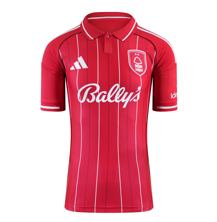 Callum Hudson-Odoi Official UEFA Europa League Back Signed Nottingham Forest 2025-26 Home Shirt