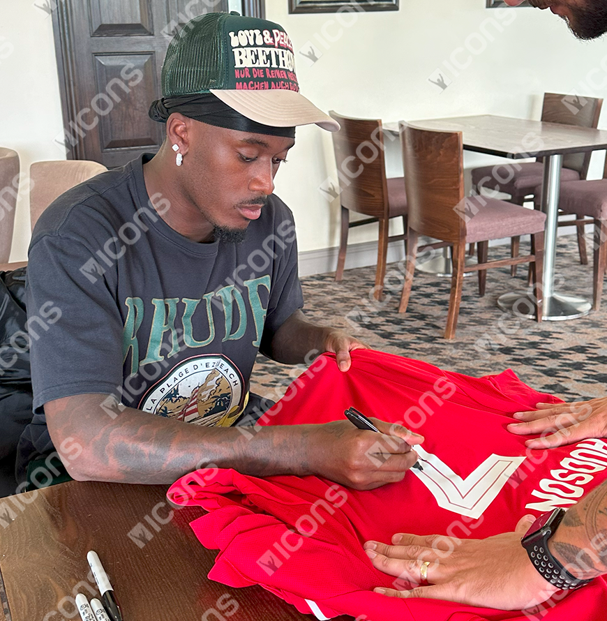 Callum Hudson-Odoi Official UEFA Europa League Back Signed Nottingham Forest 2025-26 Home Shirt
