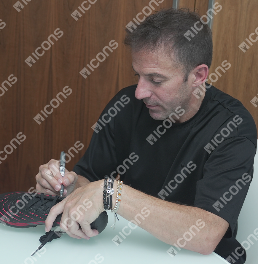 Alessandro Del Piero Official UEFA Champions League Signed Adidas Predator Boot In Photo Acrylic Case: Option 1