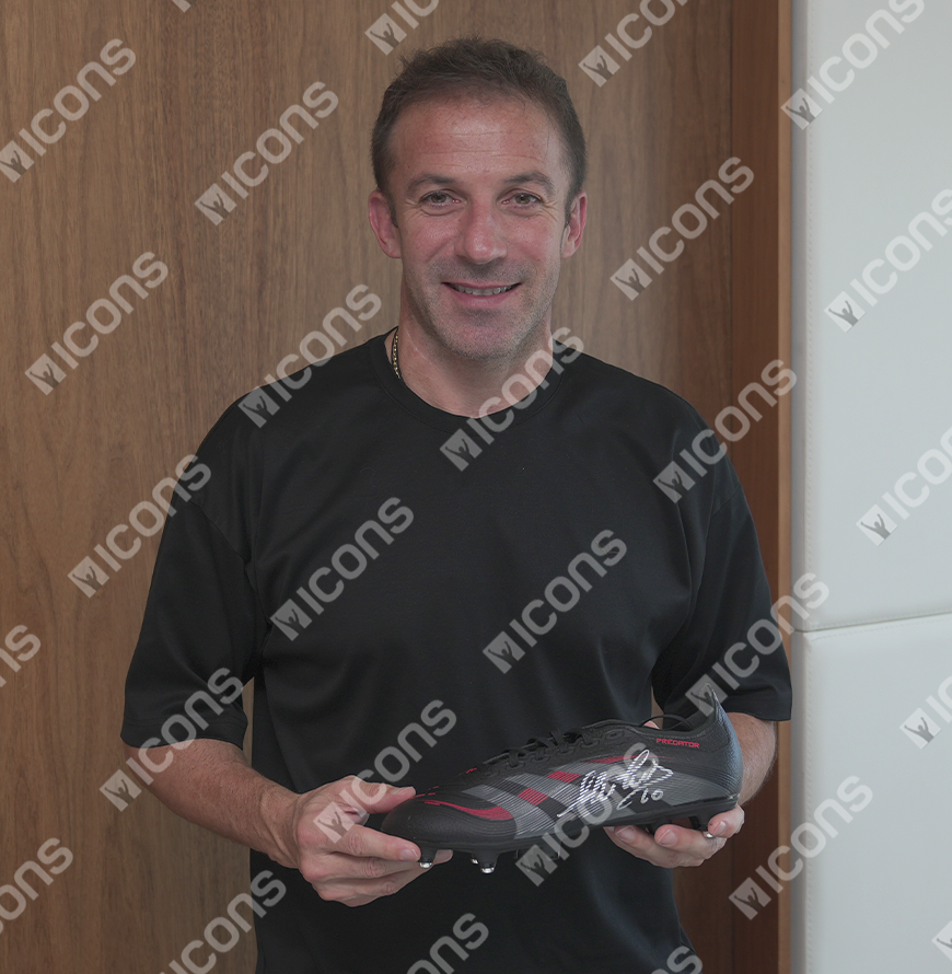 Alessandro Del Piero Official UEFA Champions League Signed Adidas Predator Boot In Photo Acrylic Case: Option 1