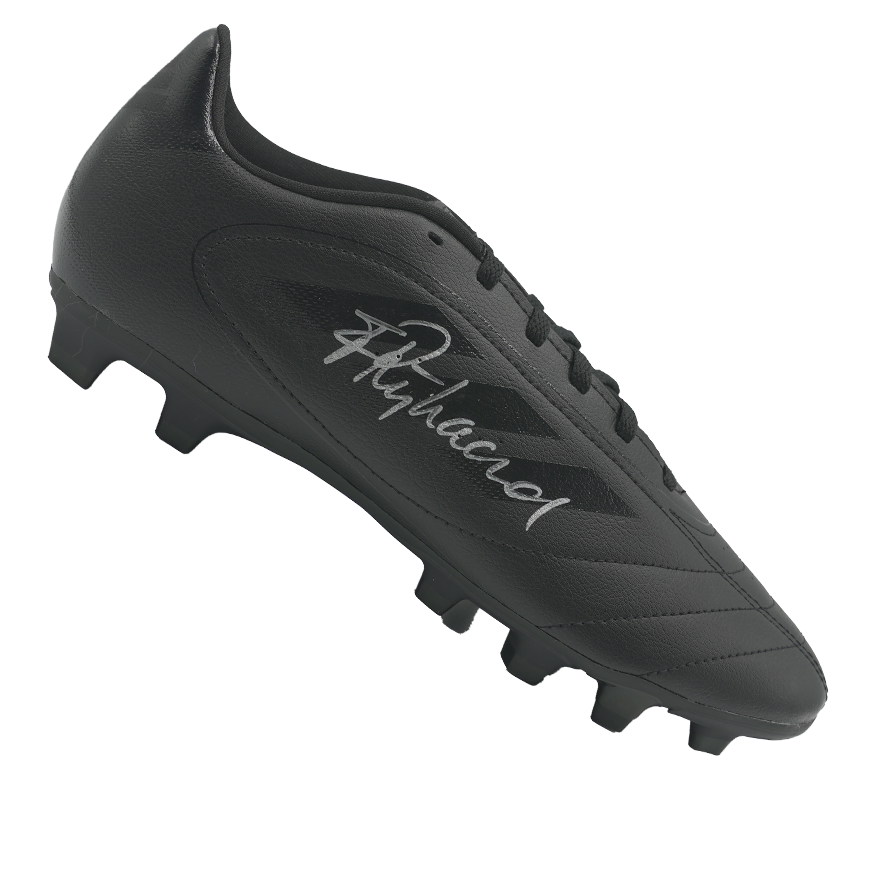 Frank Rijkaard Official UEFA Champions League Signed Adidas Black Boot In Photo Acrylic Case: Option 1