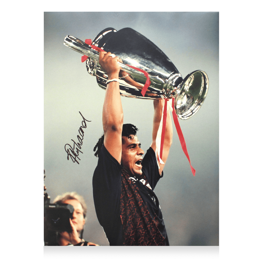 Frank Rijkaard Official UEFA Champions League Signed and Framed AFC Ajax Photo: UEFA Champions League Winner