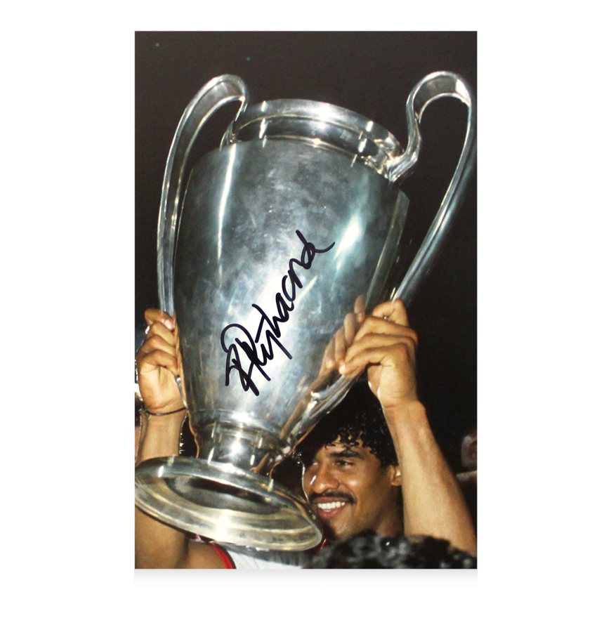 Frank Rijkaard Official UEFA Champions League Signed 3D Mini Replica Trophy on Stand: 1994 Winner