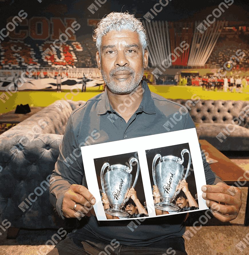 Frank Rijkaard Official UEFA Champions League Signed 3D Mini Replica Trophy on Stand: 1994 Winner
