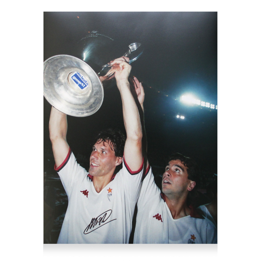 Marco van Basten Official UEFA Champions League Signed and Framed AC Milan Photo: UEFA Champions League Winner