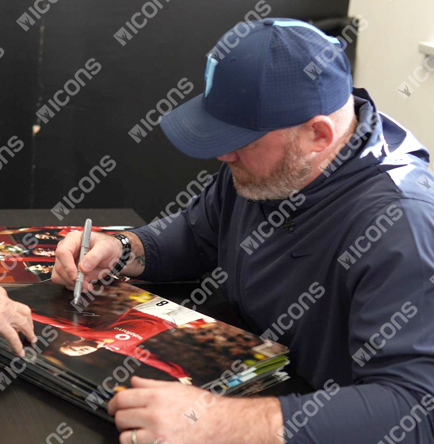 Wayne Rooney Official UEFA Champions League Signed and Framed Manchester United Photo: UEFA Champions League Debut Hattrick