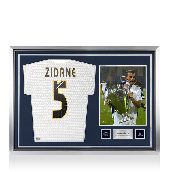 Zinedine Zidane Official UEFA Champions League Back Signed and Hero Fr