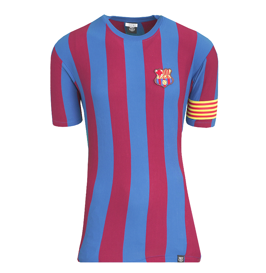 Carles Puyol Official UEFA Champions League Back Signed and Hero Framed FC Barcelona Retro Captain's Home Shirt