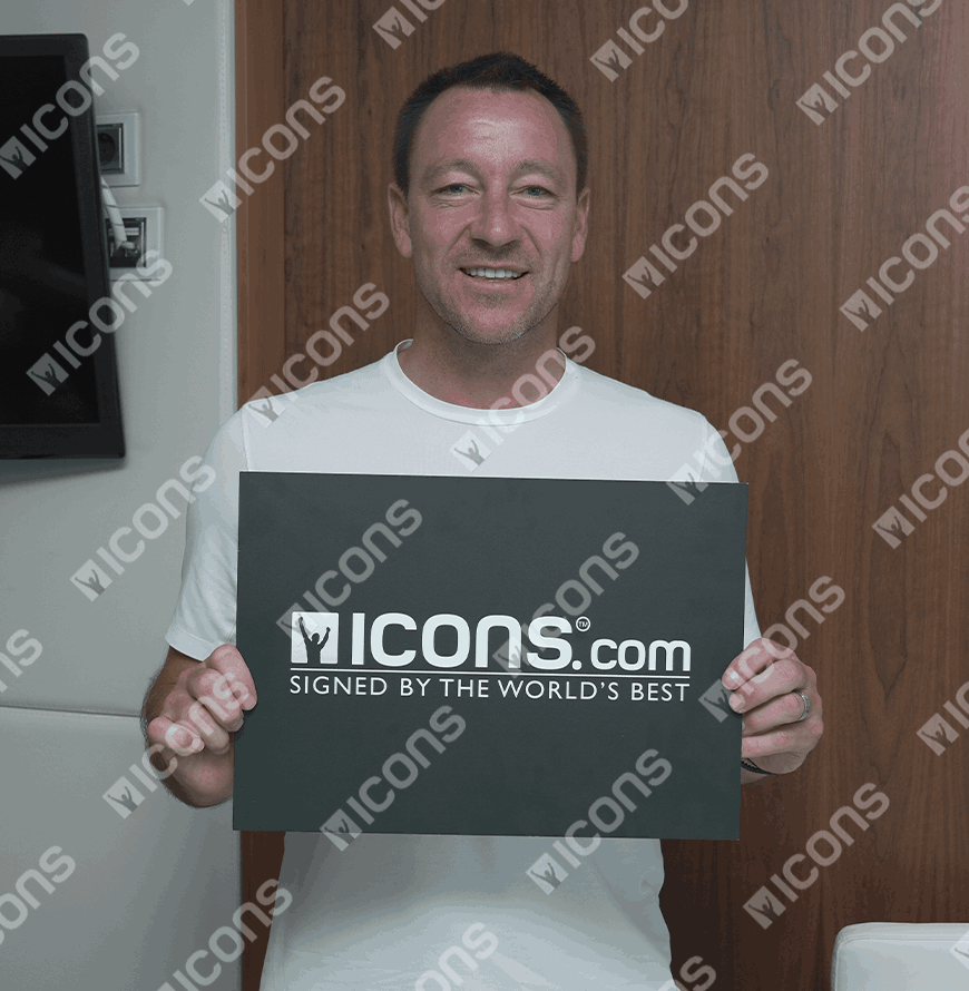 John Terry Official UEFA Champions League Signed 3D Mini Replica Trophy on Stand: 2012 Winner