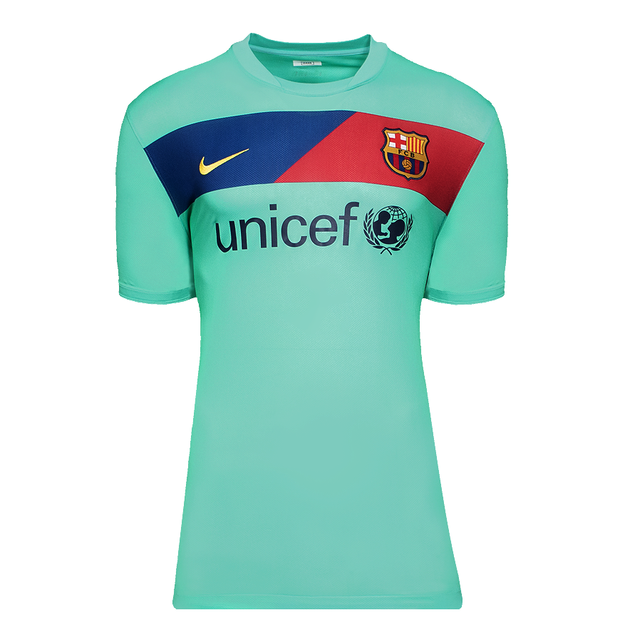 Lionel Messi Official UEFA Champions League Back Signed and Hero Framed FC Barcelona 2010-11 Away Shirt