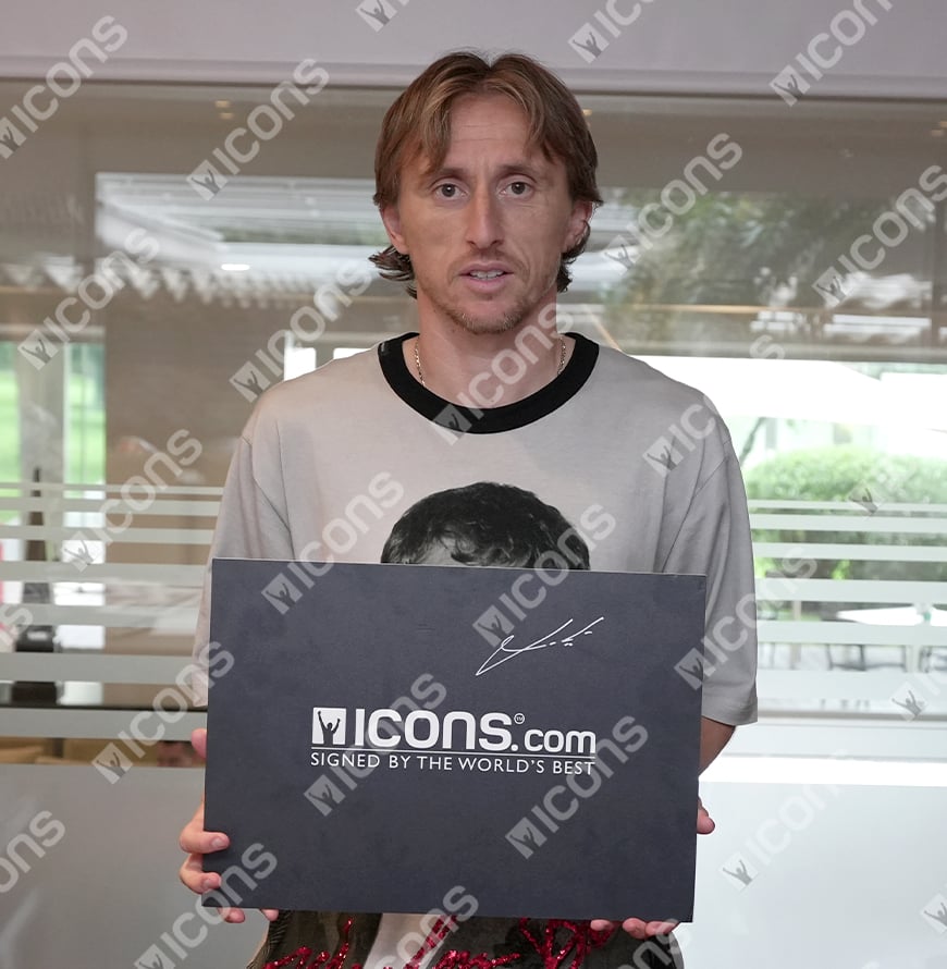 Luka Modric Official UEFA Champions League Back Signed and Framed Authentic Real Madrid 2024-25 Home Shirt