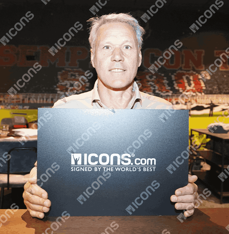Marco van Basten Official UEFA Champions League Signed and Framed AC Milan Photo: UEFA Champions League Winner