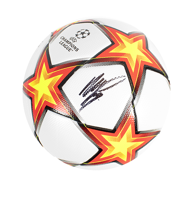 Memphis Depay Official UEFA Champions League Signed Football In Acrylic Case