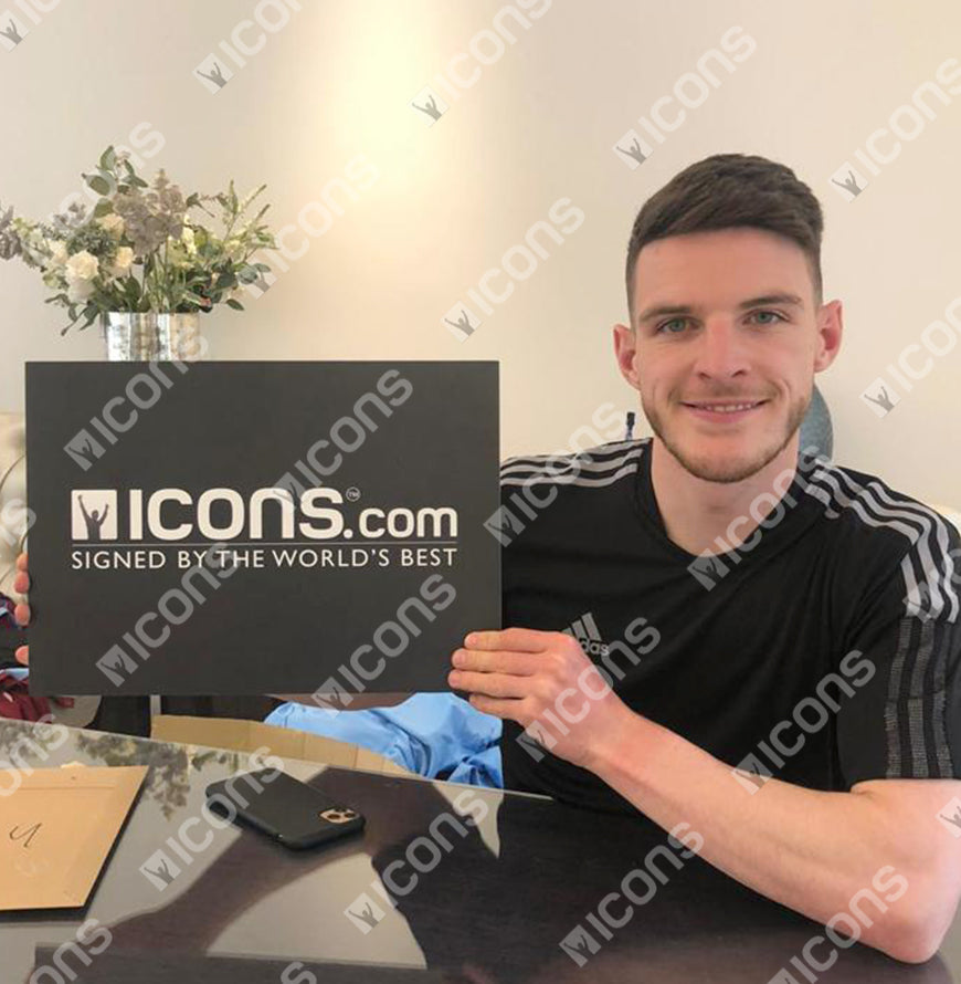 Declan Rice Official UEFA Conference League Back Signed West Ham United 2022-23 Third Shirt: 2023 UECL Final Edition