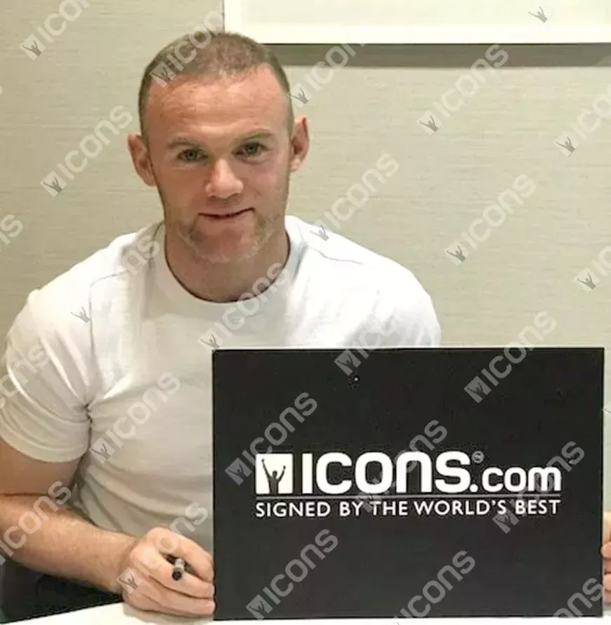 Wayne Rooney Official UEFA Champions League Back Signed and Hero Framed Manchester United 2024-25 Home Shirt
