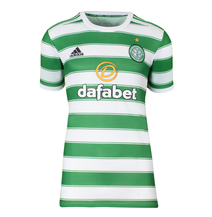 Scott Brown Official UEFA Champions League Back Signed and Hero Framed Celtic 2022-23 Home Shirt