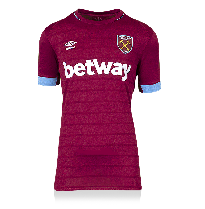 Michail Antonio Official UEFA Conference League Back Signed West Ham United 2018-19 Home Shirt